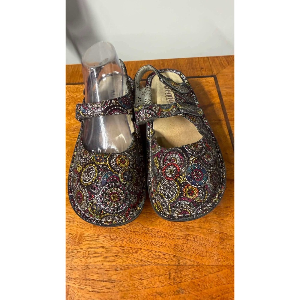 Alegria Womens 39 Multicolor Jem Mary Jane Clog Mandala Leather JEM-325